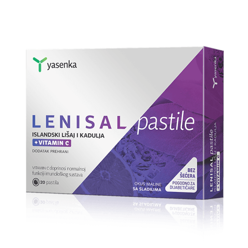 Lenisal pastile islandski lišaj, kadulja i vitamin C a20