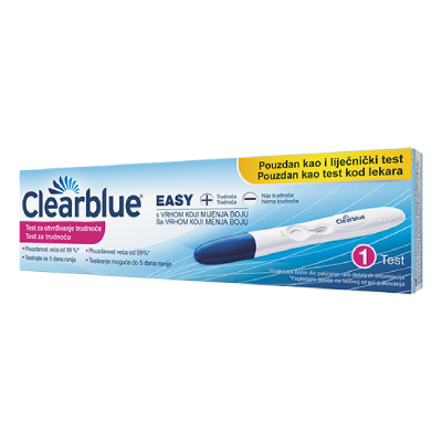 Clearblue EASY test za utvrđivanje trudnoće s vrhom koji mijenja boju